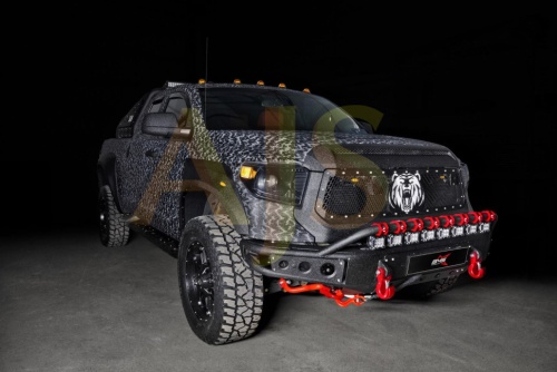 Бампер силовой передний BMS ALFA для Тойота Тундра 2014-2020 (Цинк) фото 2